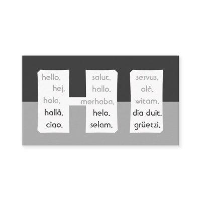 Gray stripes international languages hello