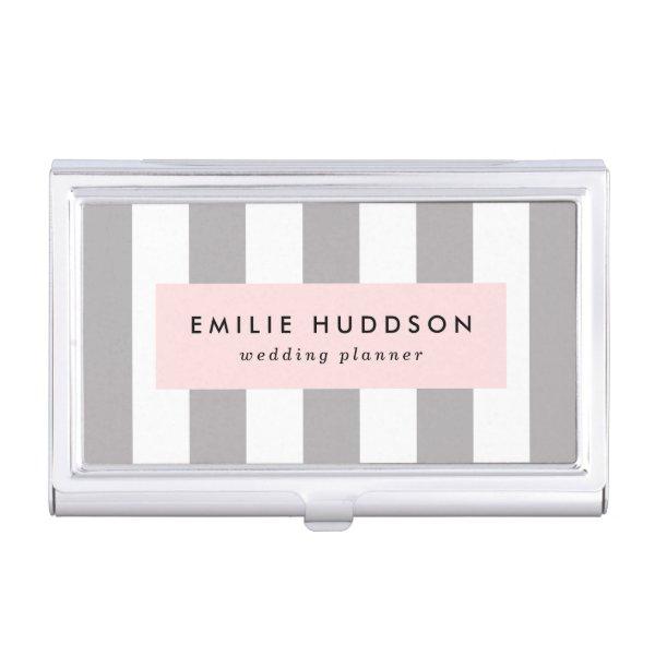 Gray Stripes, White Stripes, Striped Pattern  Case