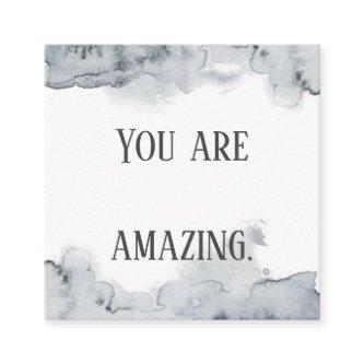 Gray Watercolor Affirmation Cards