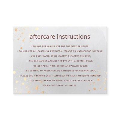 Gray Watercolor AfterCare for Lash Extensions  Bus