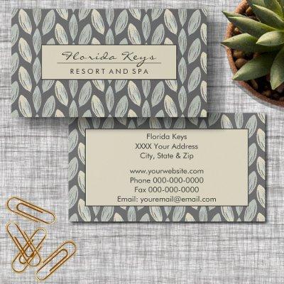 Gray Woven Leaf Design