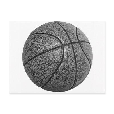 Grayscale Basketball Postcard