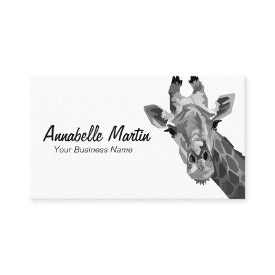 Grayscale Pop Art Giraffe