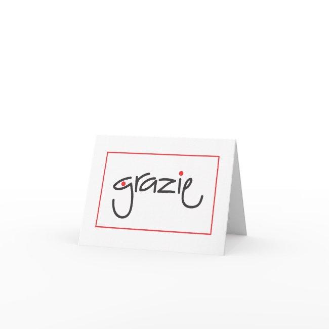 Grazie Thank you for personal or business use