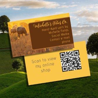 Grazing Sheep QR code Knitting