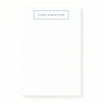 Great Excellent Your Name Ocean Blue White Custom Post-it Notes