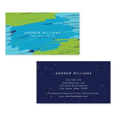 Green and Blue Vibrant Modern Bold Strokes