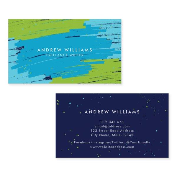 Green and Blue Vibrant Modern Bold Strokes