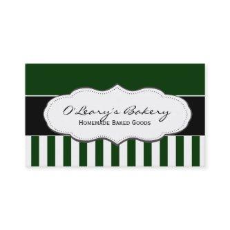 Green and White Striped