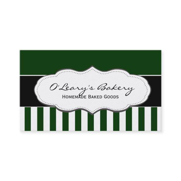 Green and White Striped