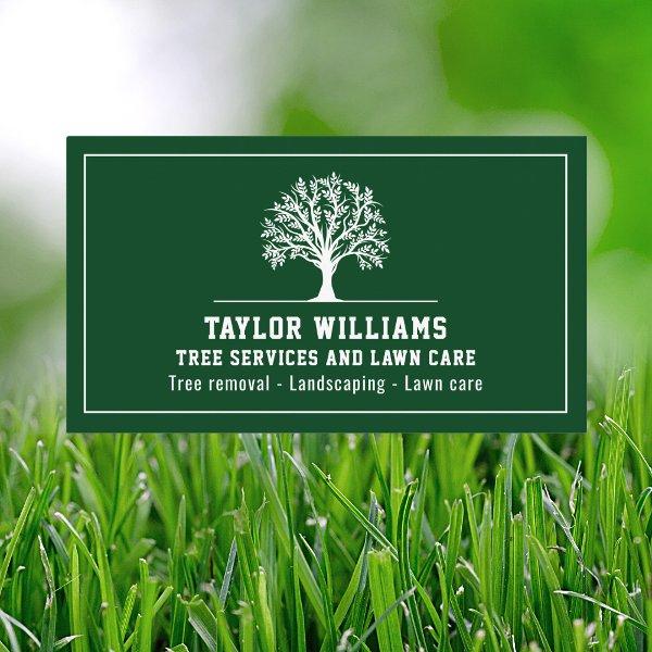 Green And White Tree Service Lawn Care Landscaping