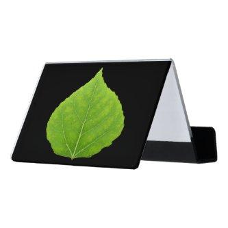 Green Aspen Leaf #11 Desk  Holder