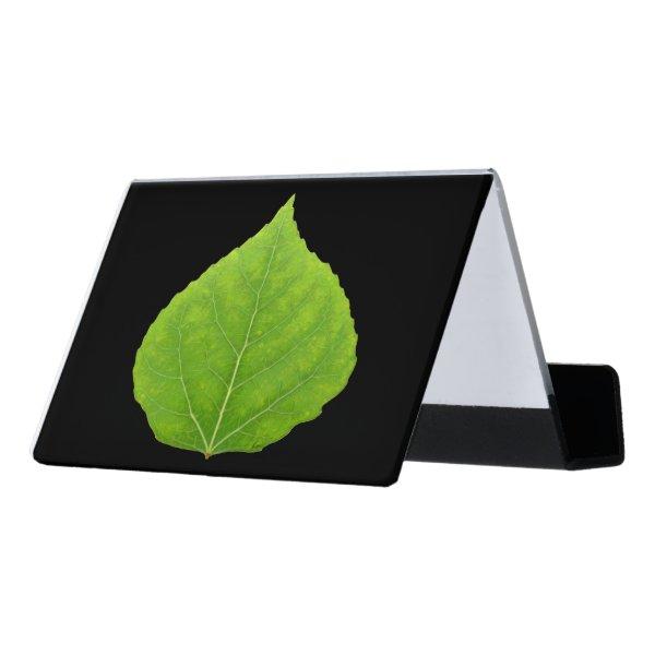 Green Aspen Leaf #11 Desk  Holder