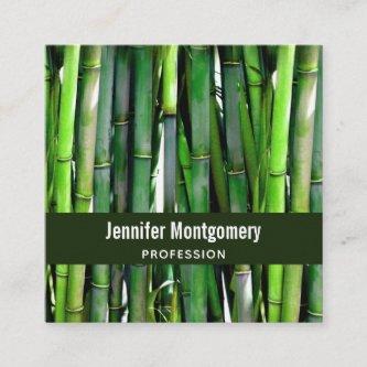 Green Bamboo Stalks Nature Photography Square