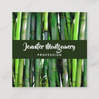 Green Bamboo Stalks Nature Photography Square Square