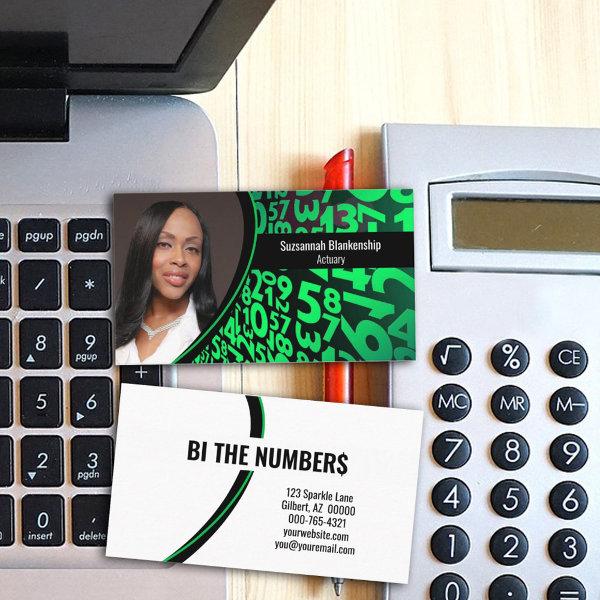 Green Black Numbers Custom Professional Photo