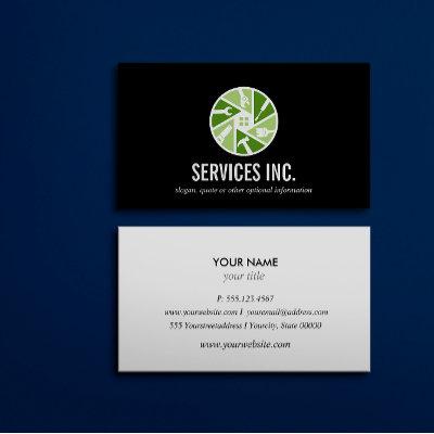 Green Black Repairing services logo professional