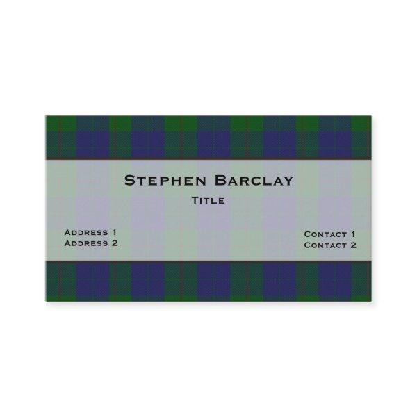 Green & Blue Barclay Tartan Plaid Custom
