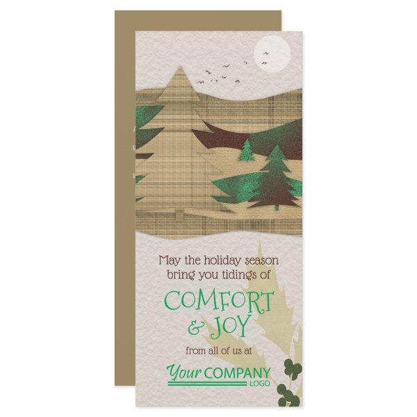 Green, Brown Company Christmas Holiday Cards