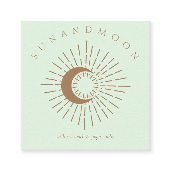 Green Brown Minimal Modern Celestial Sun Moon Square