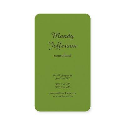 Green Brown Olive Modern Minimalist Professional