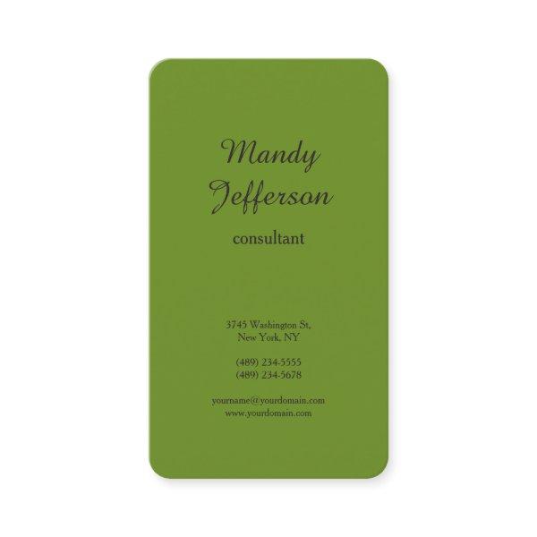 Green Brown Olive Modern Minimalist Professional