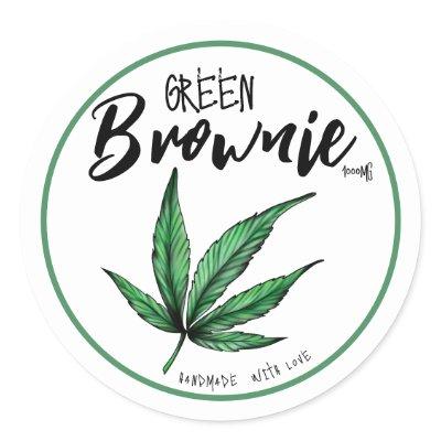 Green Brownie Edibles label