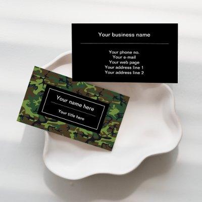 Green Camouflage, Military, Army
