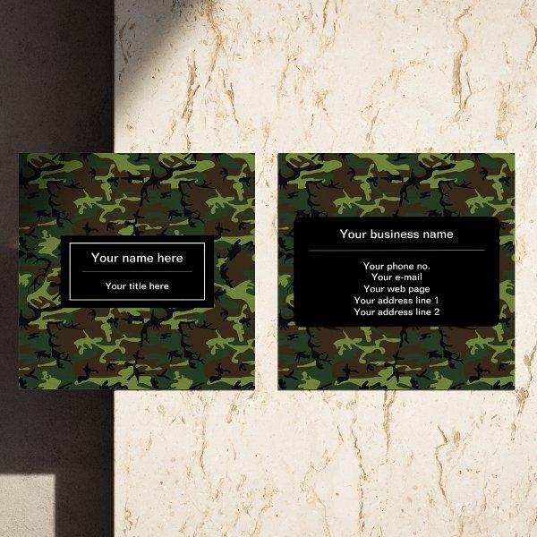 Green Camouflage, Military, Army Square