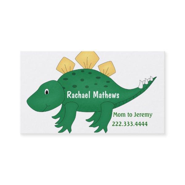 Green Cartoon Dinosaur Mommy Card