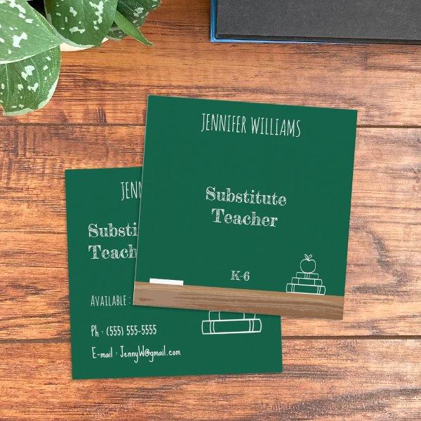 Green Chalkboard Educator Square