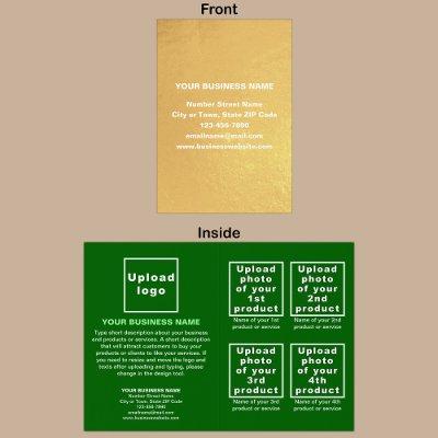 Green Color Business Brand on Foil Card
