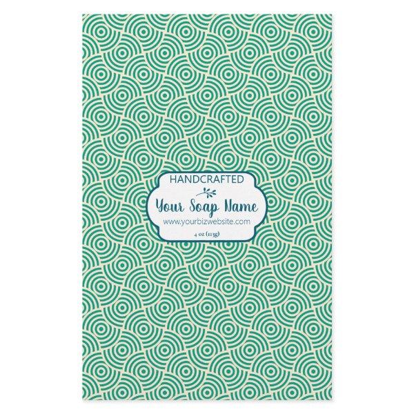 Green & Cream Color Circle Design Soap Wrap Paper