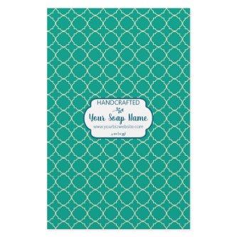 Green & Cream Quatrefoil Design Soap Wrap Paper