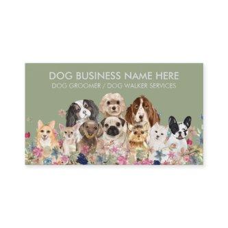 Green Cute Pet Grooming Dog Walker