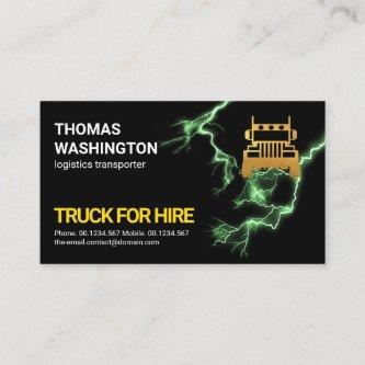 Green Electric Lightning Gold Trucking Transport