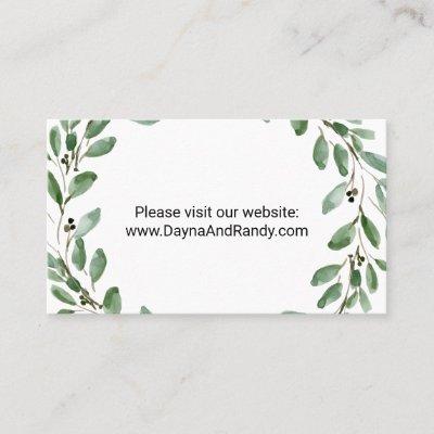 Green EucalyptusTropical Website Insert Card
