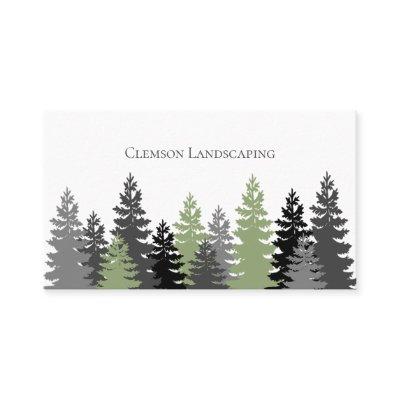 Green Evergreen Trees Elegant Professional