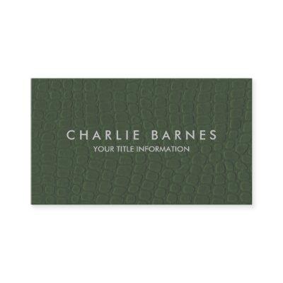 Green Faux Croc