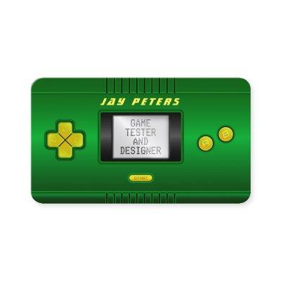 Green faux handheld portable console