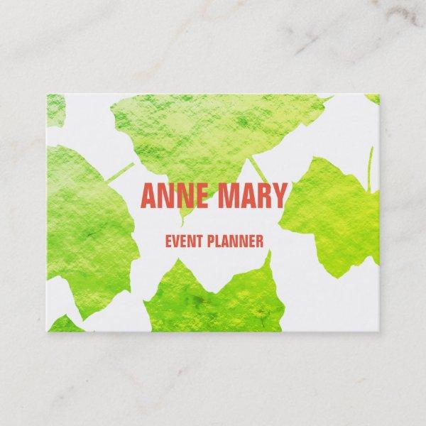 Green Foliage Foil Wedding Event Planner 2020