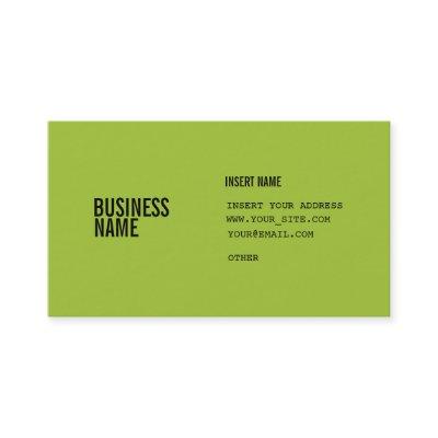 Green Format With Columns Condensed Fonts