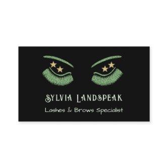 Green Glitter Eyelashes for Lash Technician