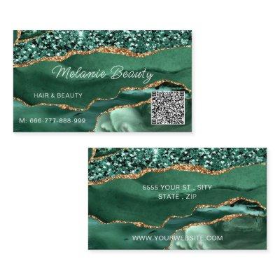 Green Gold Emerald  with QR Code