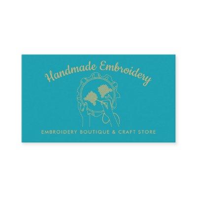 Green Gold Handmade Hobby Craft Embroidery