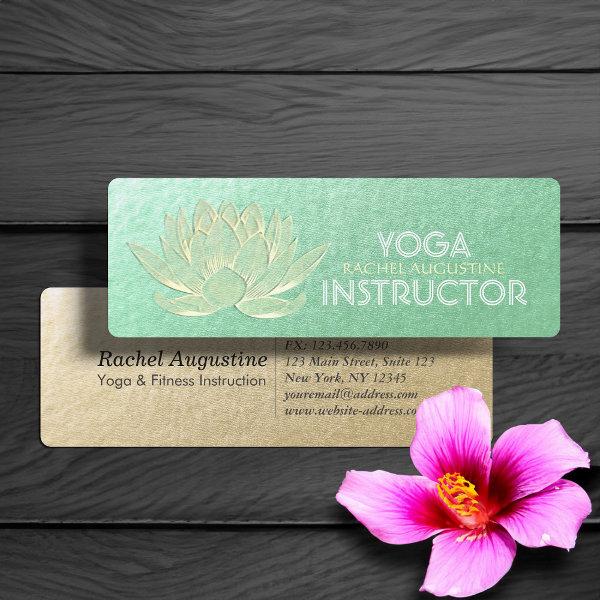 Green Gold Lotus Yoga Meditation Reiki Instructor Mini