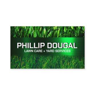 Green grass and faux metallic texture