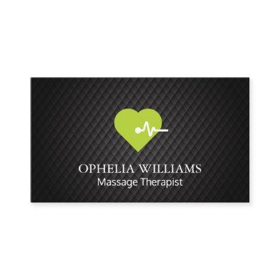 Green Heart Rate Icon | Black Tiling