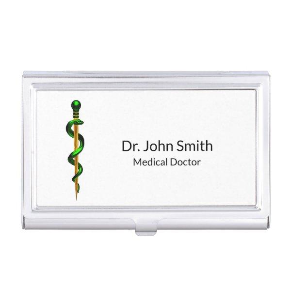 Green Herbal Gold Rod of Asclepius Medical  Case