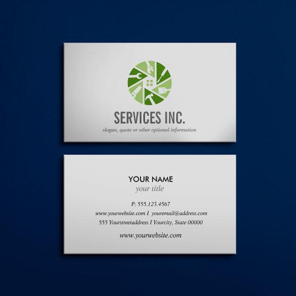 Green HOME Repairing services logo professional